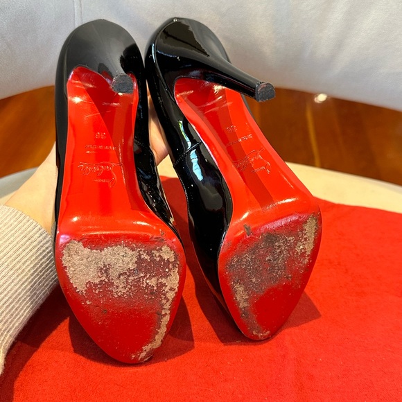 Brand New Authentic Christian Louboutin Patent Leather Very Prive Platform Heel - Picture 9 of 9